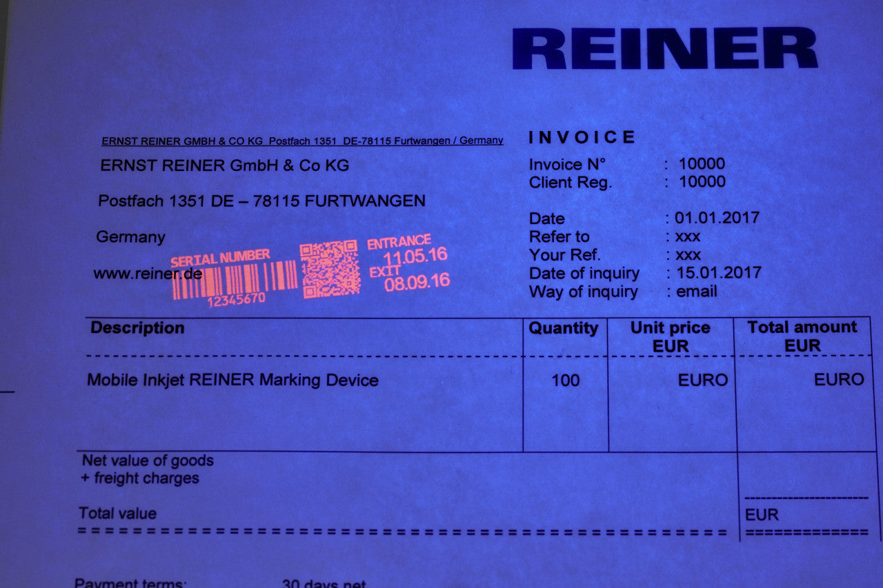 Tintenkartusche jetStamp 940 & 970 UV-unsichtbar P3-MP5-UV